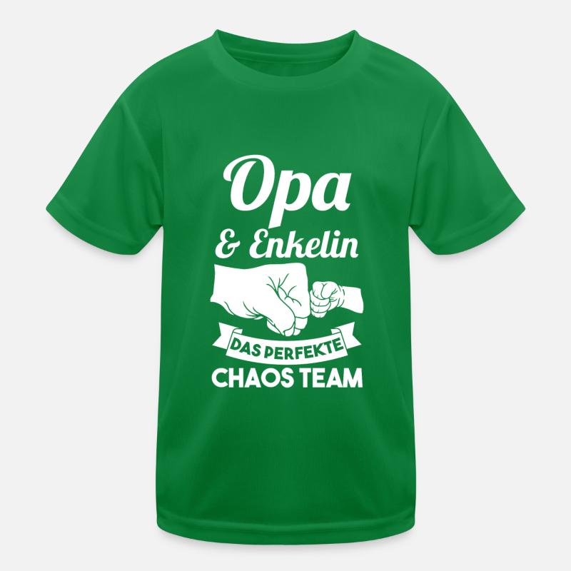 Opa und Enkelin Kinder Funktions-T-Shirt