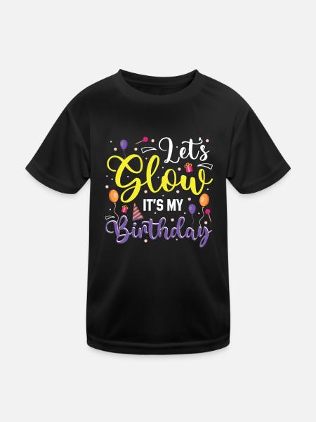 Faisons briller C’est ma fête d’anniversaire drôle - T-shirt sport Enfant - noir - Devant
