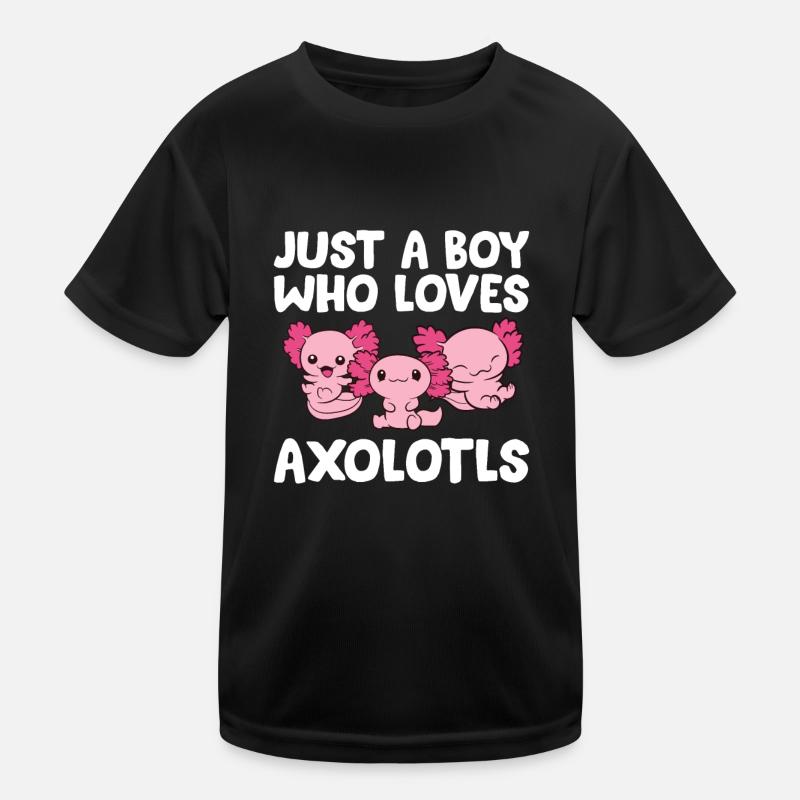 Axolotl Boy Nur ein Junge, der Axolotls liebt Kinder Funktions-T-Shirt