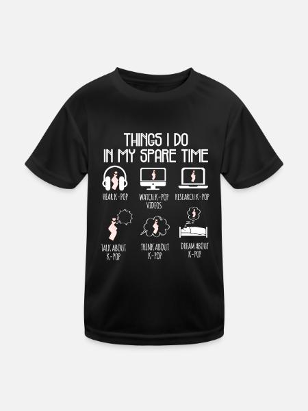 Kpop Time Libe Humor Geschenk - Kinder Funktions-T-Shirt - Schwarz