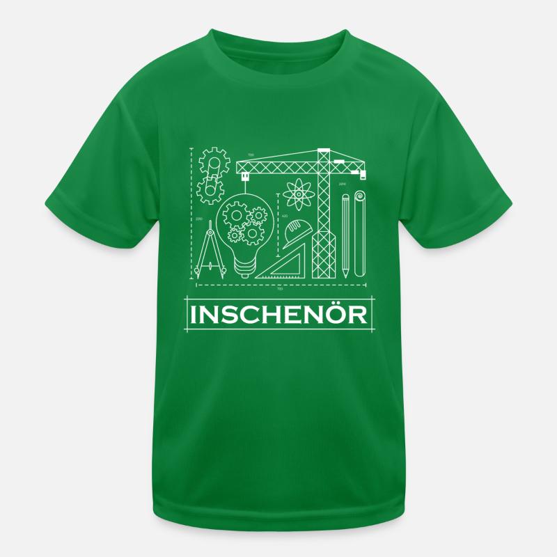 Inschenör Ingenieur Ing Bauingenieur Engineering Kinder Funktions-T-Shirt