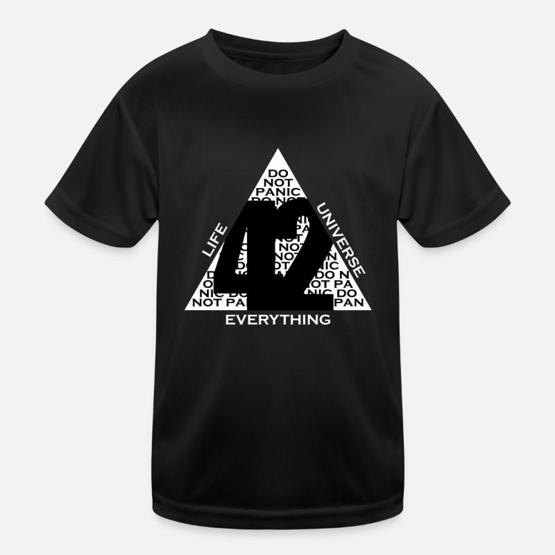 42 Antwort Universum Life Everything Dont Panic Kinder Funktions-T-Shirt