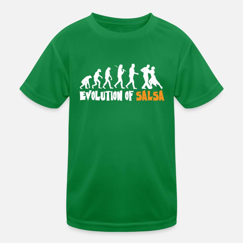 Evolution Salsa, Salsa-Tänzerin Kinder Funktions-T-Shirt