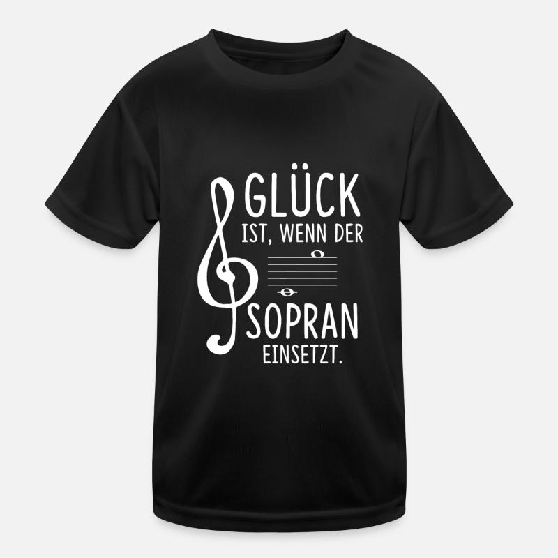 Glück ist wenn der Sopran einsetzt Chor Sänger Kinder Funktions-T-Shirt