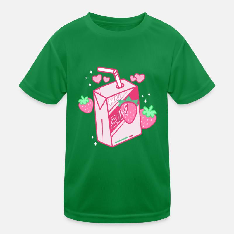 Erdbeermilch, Japanisch, Kawaii, Erdbeermilch Kinder Funktions-T-Shirt