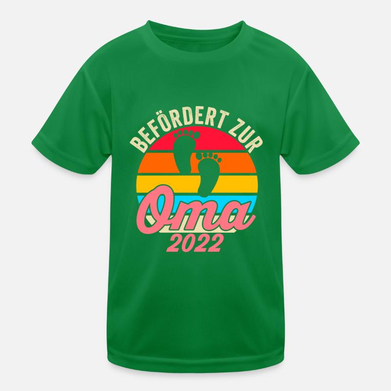 Werdende Oma 2022 Kinder Funktions-T-Shirt