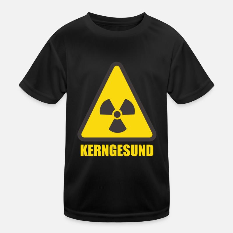 Kerngesund Radioaktiv Nuklear Atomkraft Biohazard Kinder Funktions-T-Shirt