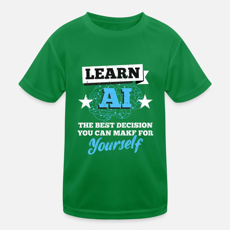 Roboter AI Software Entwickler Computer Nerd Geeks Kinder Funktions-T-Shirt