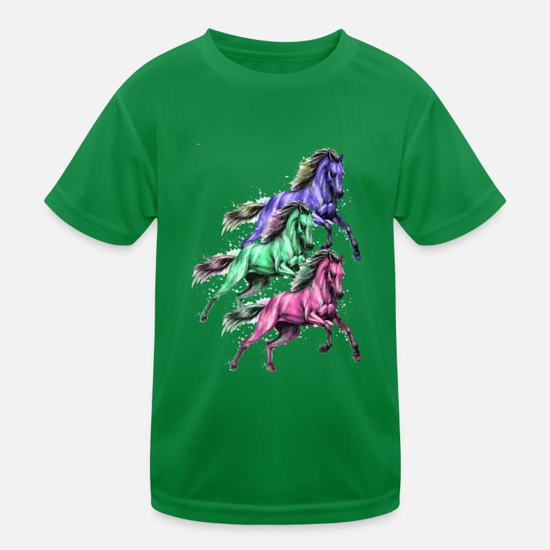 pferde Kinder Funktions-T-Shirt