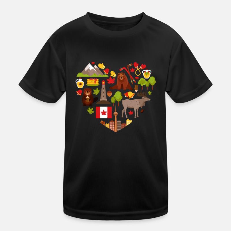 Canadien, Canada, Feuille d’érable T-shirt sport Enfant