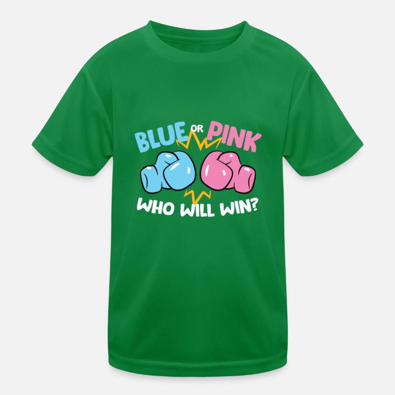 Bleu ou Rose Qui gagnera Drôle T-shirt sport Enfant