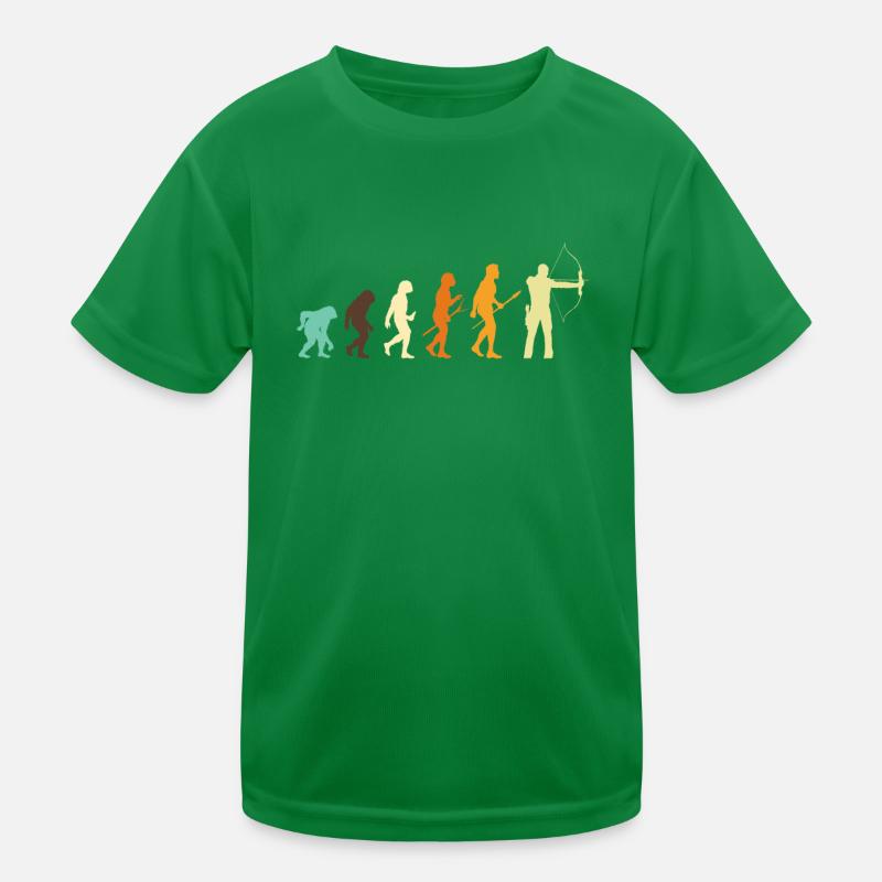 Evolution Bogenschießen Bogenschütze Geschenk Kinder Funktions-T-Shirt