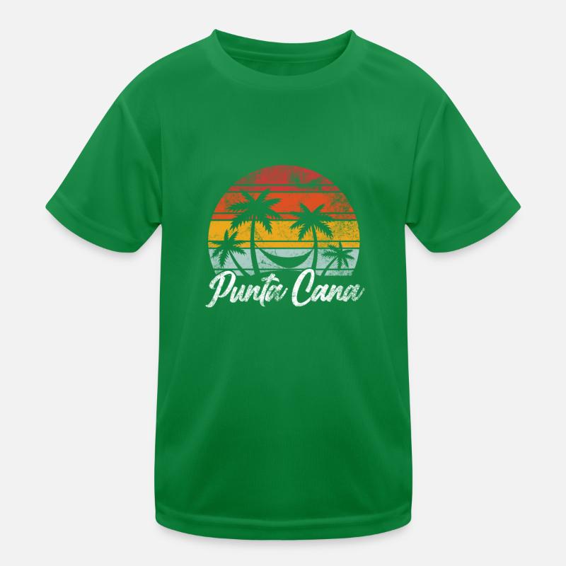 Punta Cana - Dominican Republic Souvenir Retro Kids Functional T-Shirt