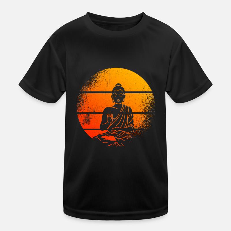 Meditierender Buddha-Statue Buddha Kinder Funktions-T-Shirt