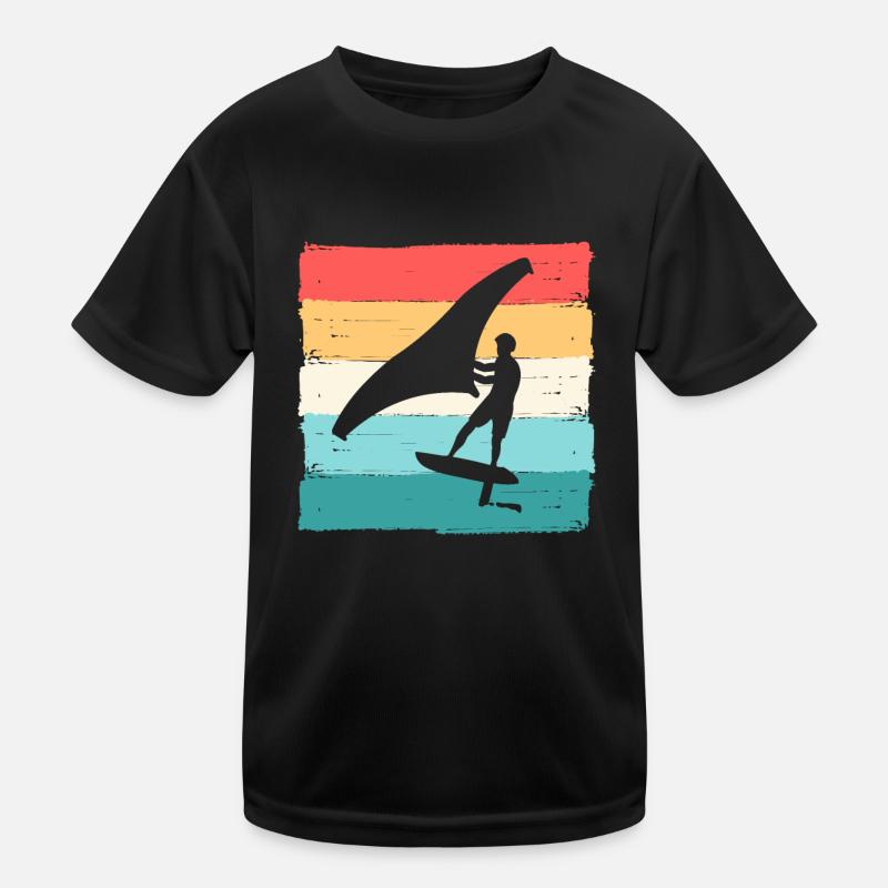 Wing Foiling Surf Surfing Surfer Kinder Funktions-T-Shirt