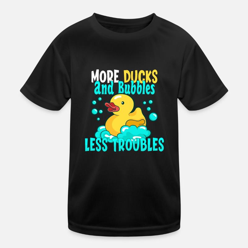 Rubber Duck Ducks Bubbles Duck lover Cute Duck Kids Functional T-Shirt
