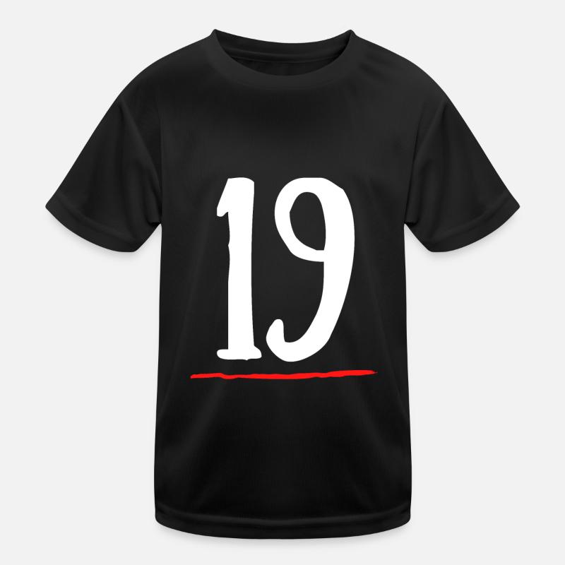 19 nineteen underlined red line Kids Functional T-Shirt
