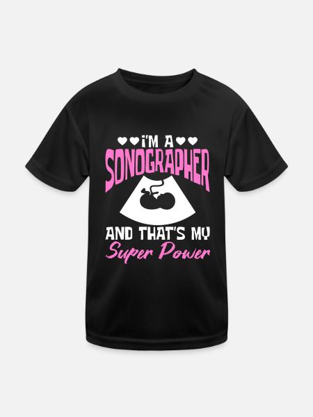 Ich Bin Ein Sonograph - Kinder Funktions-T-Shirt - Schwarz