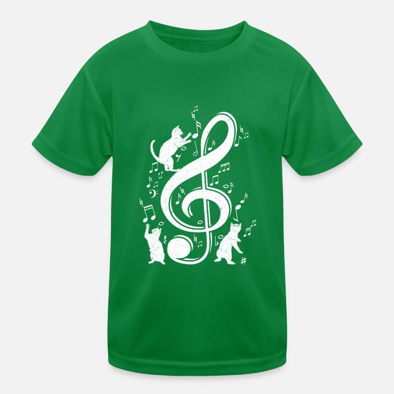 Katze Musiknote Kinder Funktions-T-Shirt