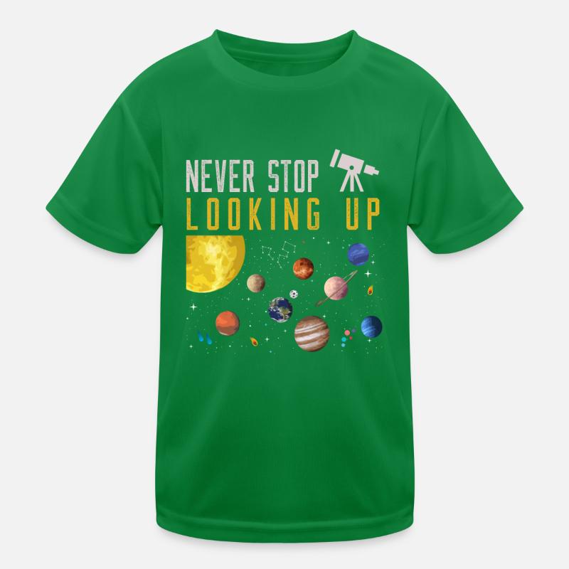 Solar system, telescope, stargazing Kids Functional T-Shirt