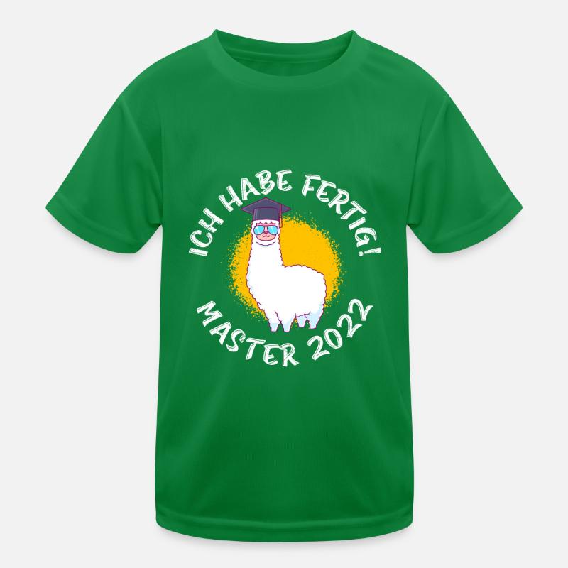 Master Absolvent Ich habe fertig! Master 2022 Kinder Funktions-T-Shirt