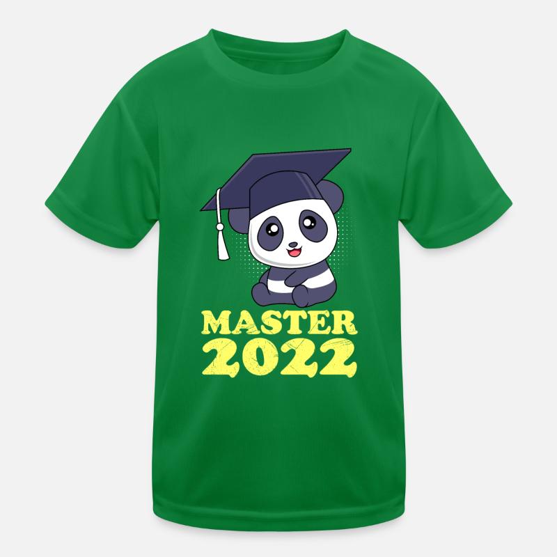 Master 2022 Panda Master Abschluss Kinder Funktions-T-Shirt