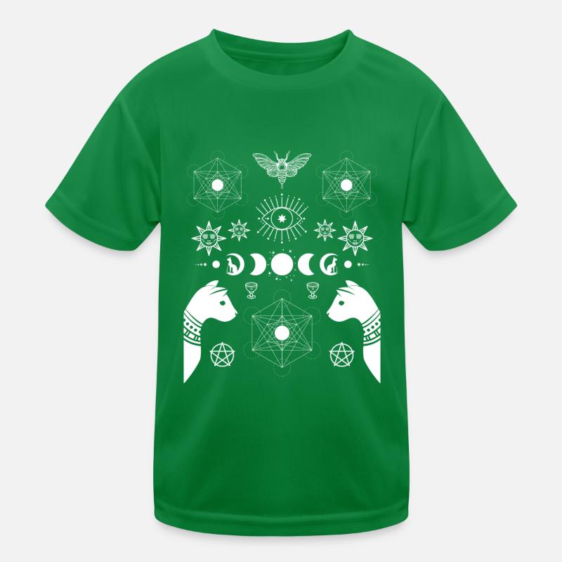 Cat Luna Moth Moon Phases Dark Academia Aesthetic Kinder Funktions-T-Shirt