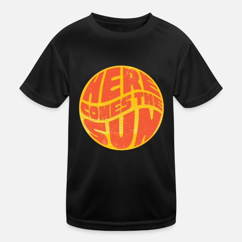 Here comes the sun, retro 70s Kids Functional T-Shirt