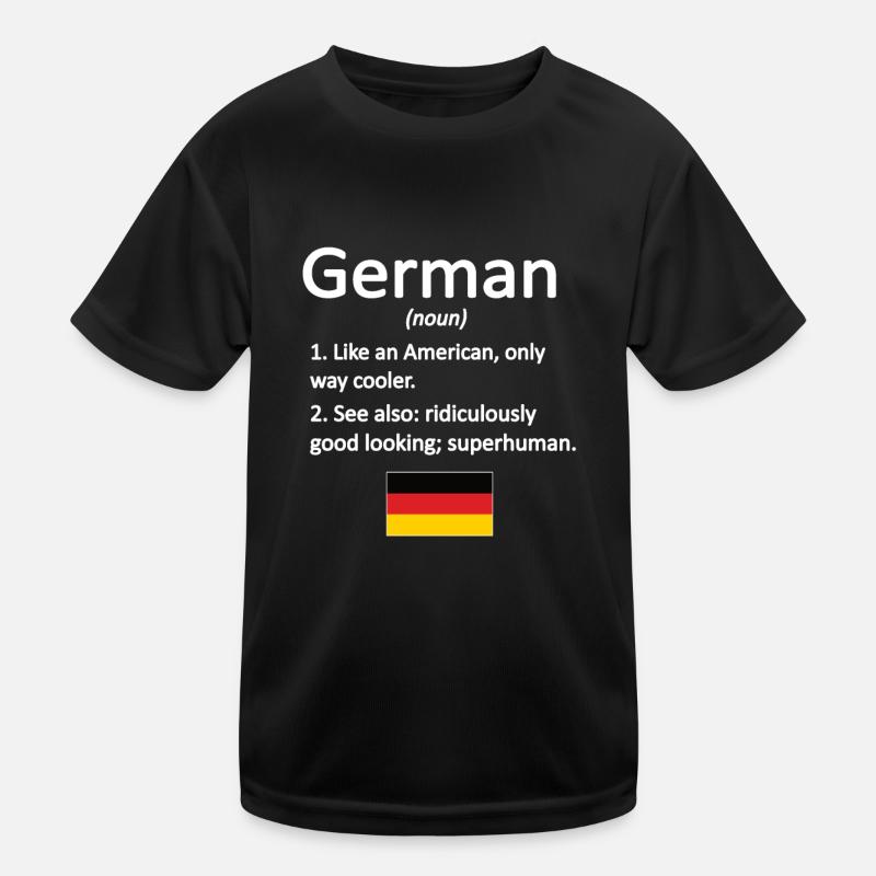 German Germany Flag German Roots Kids Functional T-Shirt
