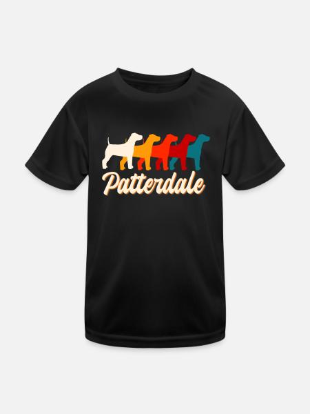 Patterdale, dog lover - Kids Functional T-Shirt - black - Front