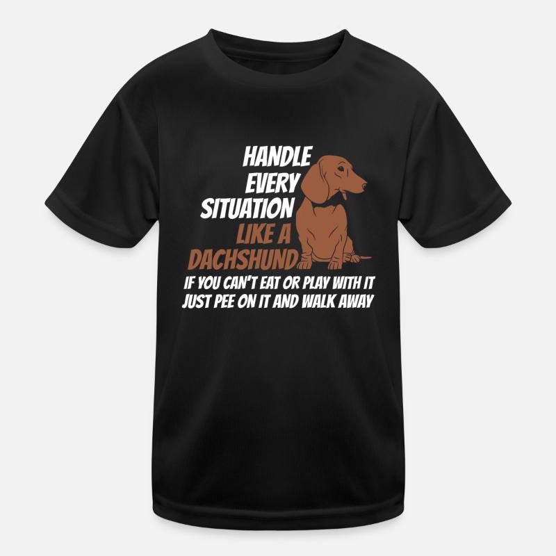 Grip situation like a dachshund Kids Functional T-Shirt