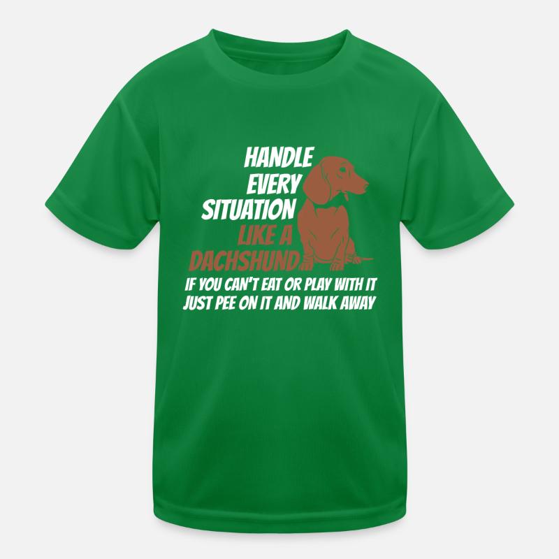 Grip situation like a dachshund Kids Functional T-Shirt