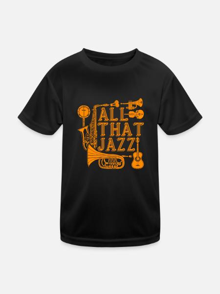 Alle Jazz - Kinder Funktions-T-Shirt - Schwarz - Vorne
