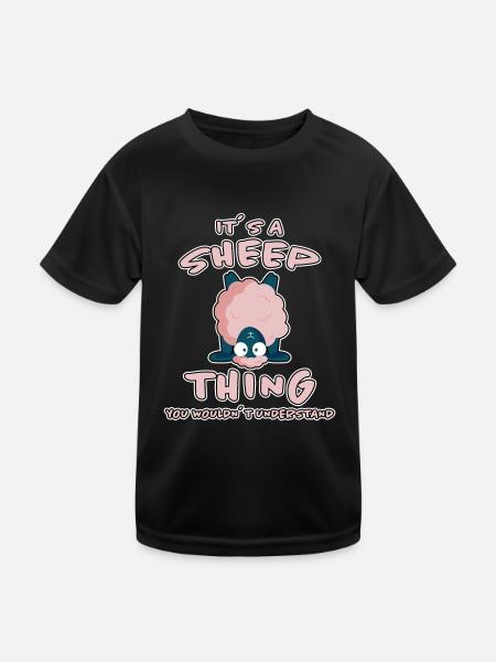 Mouton Drôle Dire Mouton Agneau Fermier Cadeau - T-shirt sport Enfant - noir - Devant