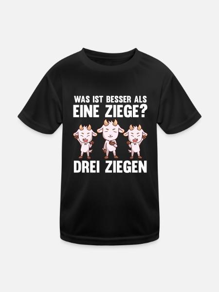 Ziegenbauer Ziegen Ziege - Kinder Funktions-T-Shirt - Schwarz - Vorne