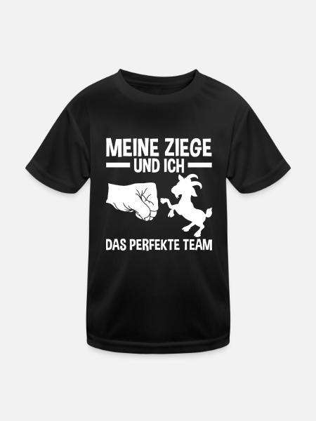 Landwirt Bauer Ziege Ziegen - Kinder Funktions-T-Shirt - Schwarz - Vorne