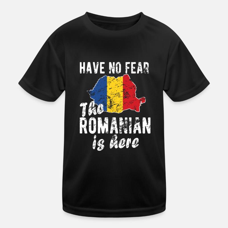 Proud Romanian Romania Origin Romanian flag Kids Functional T-Shirt