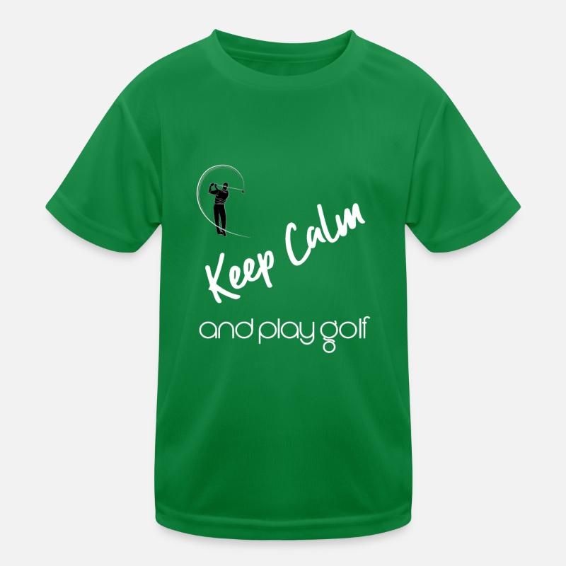 Keep Calm and Play Golf - Golfspieler Geschenk Kinder Funktions-T-Shirt