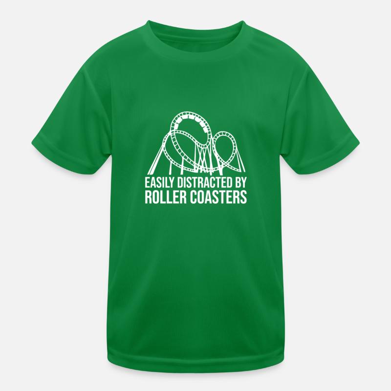 Roller Coaster Amusement Park Kirmes Amusement Park Kids Functional T-Shirt