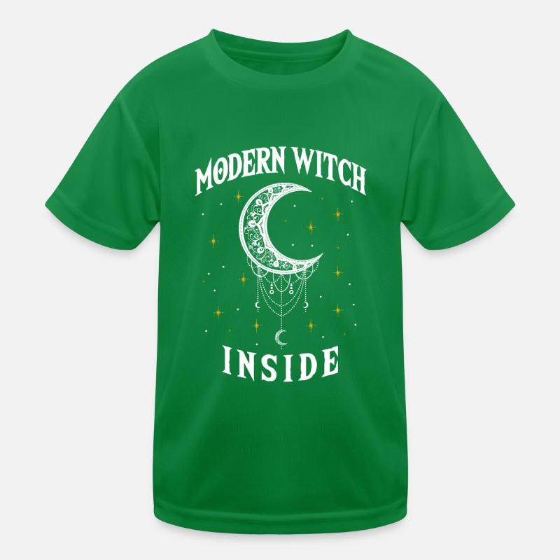 Moderne Hexe Innen, Hexerei Wiccan Kinder Funktions-T-Shirt