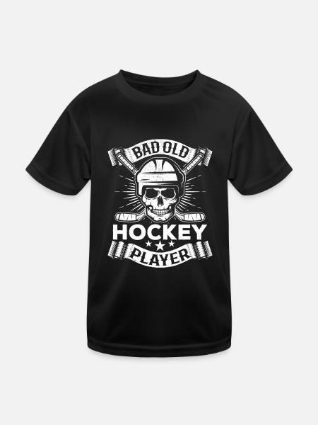 Hockey Bad Old Hockey Player I Hockeyspieler - T-shirt sport Enfant - noir - Devant