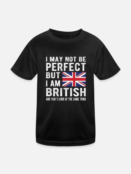 Drapeau britannique De la Grande-Bretagne Origine britannique - T-shirt sport Enfant - noir - Devant