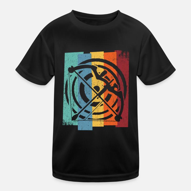 Vintage Bogenschütze Recurvebogen Bogenschießen Bo Kinder Funktions-T-Shirt