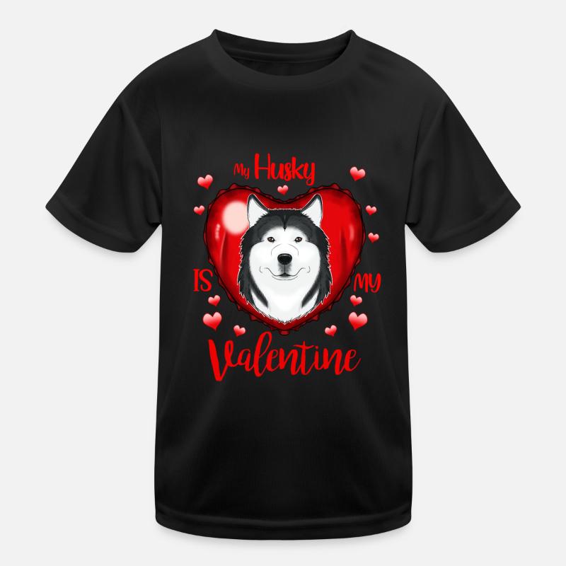 My Husky Is My Valentine I Husky Kinder Funktions-T-Shirt