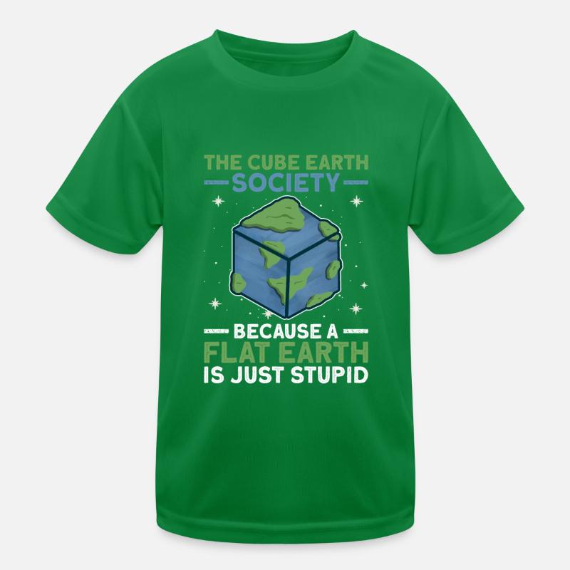 The Cube Earth Society - Erde Planet Weltraum Kinder Funktions-T-Shirt