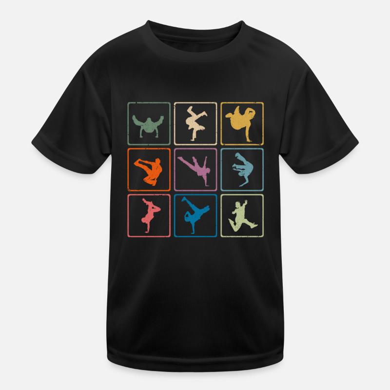 Retro break dancer Breatdancing Kids Functional T-Shirt