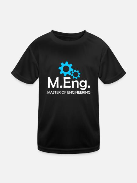 Master's Degree 2022 Master of Engineering - Kids Functional T-Shirt - black - Front