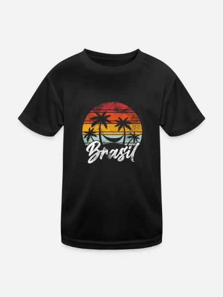 Brazil - Kids Functional T-Shirt - black - Front