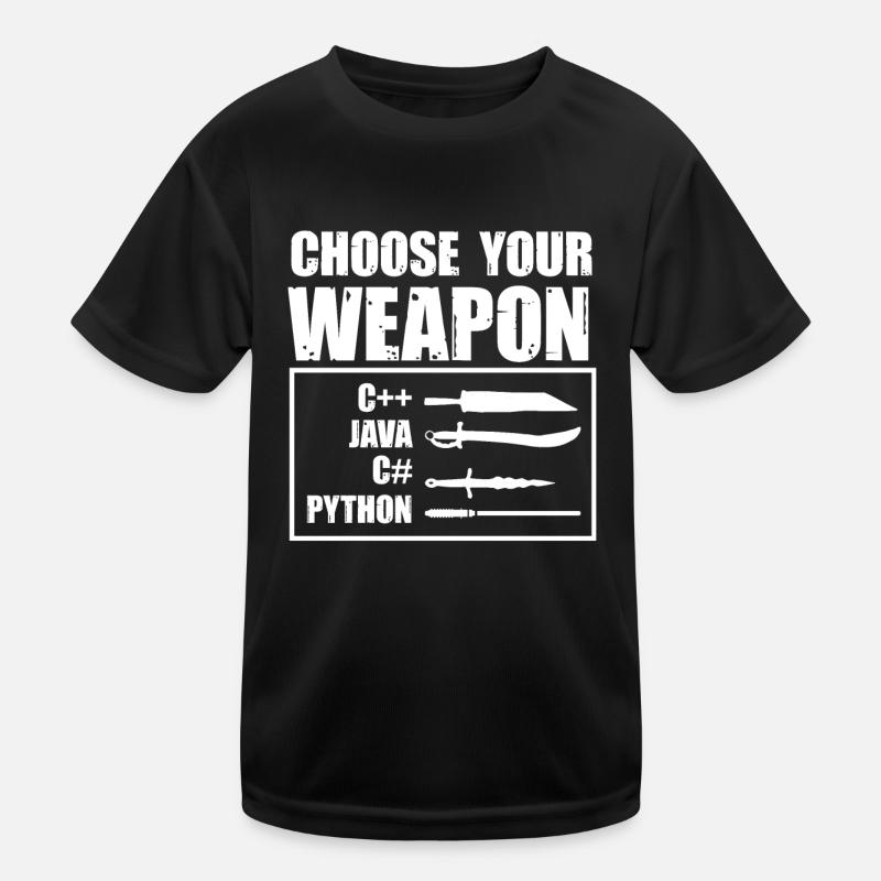 Python-Programmierung, Programmierer, Coder - Kinder Funktions-T-Shirt - Schwarz