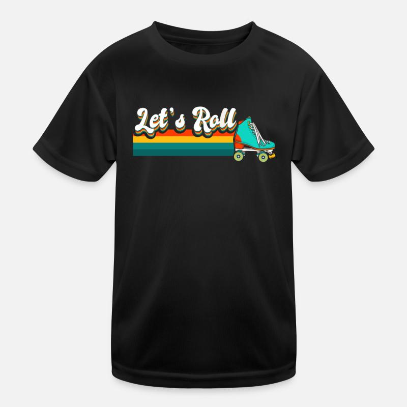 Roller skate, roller skater, skate Kids Functional T-Shirt